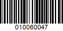 Barcode for 010060047