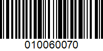 Barcode for 010060070