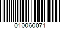 Barcode for 010060071