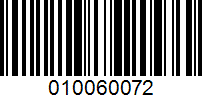 Barcode for 010060072