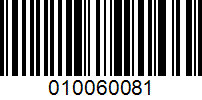 Barcode for 010060081