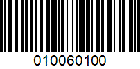 Barcode for 010060100