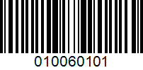 Barcode for 010060101