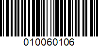 Barcode for 010060106