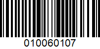 Barcode for 010060107