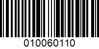 Barcode for 010060110