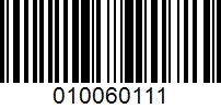 Barcode for 010060111