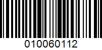 Barcode for 010060112