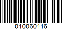 Barcode for 010060116