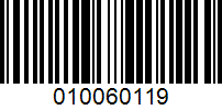 Barcode for 010060119