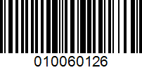 Barcode for 010060126