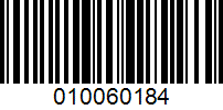 Barcode for 010060184