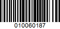 Barcode for 010060187