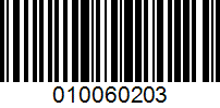 Barcode for 010060203