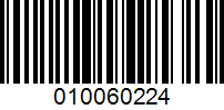 Barcode for 010060224