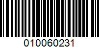 Barcode for 010060231