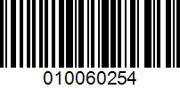 Barcode for 010060254