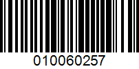 Barcode for 010060257