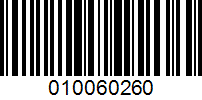 Barcode for 010060260