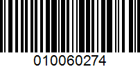 Barcode for 010060274