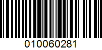 Barcode for 010060281