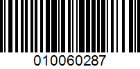 Barcode for 010060287