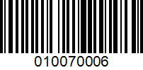 Barcode for 010070006