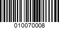 Barcode for 010070008