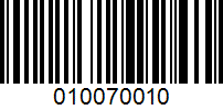 Barcode for 010070010