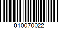 Barcode for 010070022