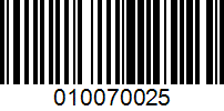 Barcode for 010070025