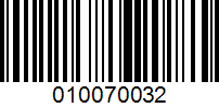 Barcode for 010070032