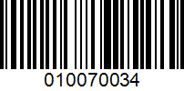 Barcode for 010070034