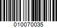 Barcode for 010070035