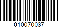 Barcode for 010070037