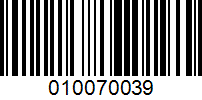 Barcode for 010070039