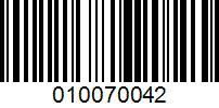 Barcode for 010070042