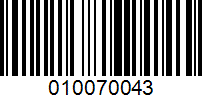 Barcode for 010070043