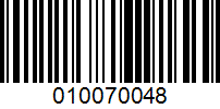 Barcode for 010070048