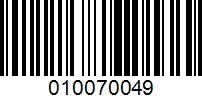 Barcode for 010070049