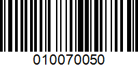 Barcode for 010070050