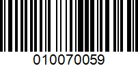 Barcode for 010070059