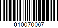 Barcode for 010070067