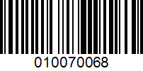 Barcode for 010070068