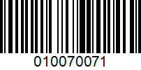 Barcode for 010070071