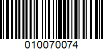 Barcode for 010070074