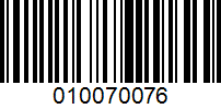 Barcode for 010070076