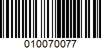 Barcode for 010070077