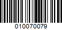 Barcode for 010070079