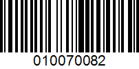 Barcode for 010070082